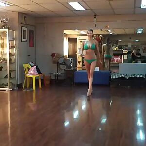 Pia Wurtzback Practicing Her Catwalk