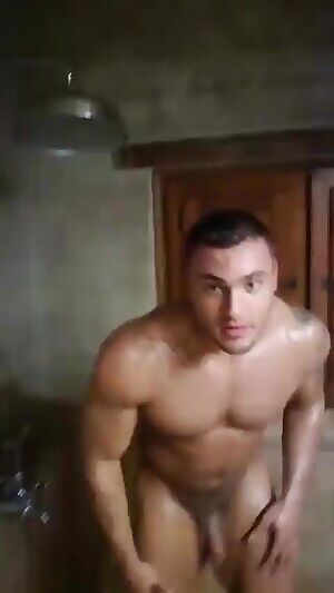 Watching him shower