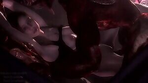 Claire Redfield gets Lickered