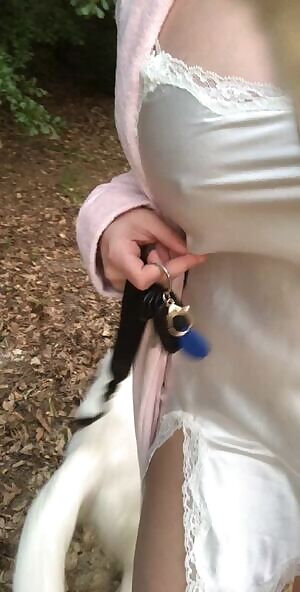 wearing a nightie to tease my neighbors