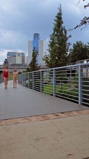Walking naked in the park, with my leash on [F]