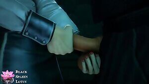 Liz giving a handjob