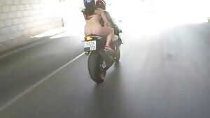 At least she's wearing a helmet