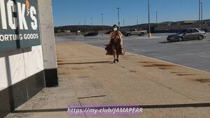 Ebony Exhibitionist Flashing Nudity Public