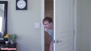 Young naughty son fucks his sleeping sexy step mom