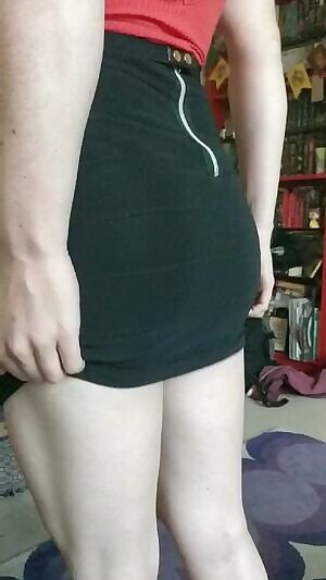 Lifting up my skirt for you 😘