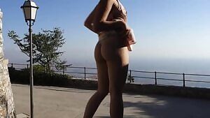 Flashing my butt in Sicily!