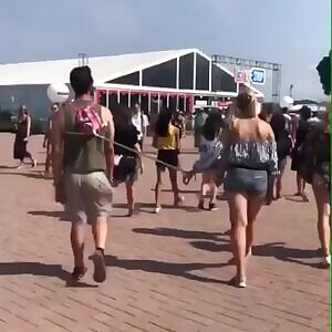 Boy on a leash