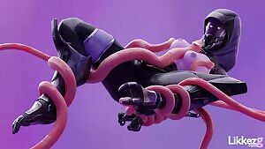 Tali tentacle titfuck
