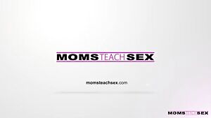 A MILF and a Teen Sharing a Lucky Hard Cock