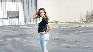 Jessica Alba spanking her ass