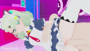 Ecchi Anime 3D Blonde Cute Gamer Girl