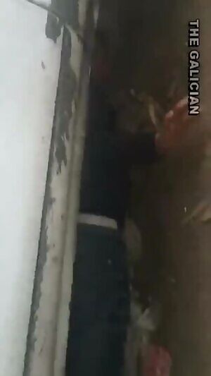 Watching girls pee from underneath a van