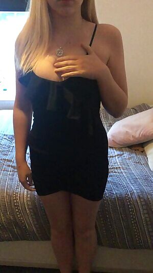 Little girl in a little black dress