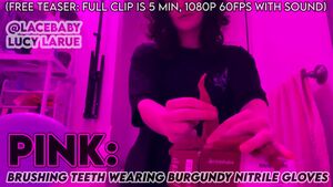 Medical Gloves Amateur Brunette Curly Hair