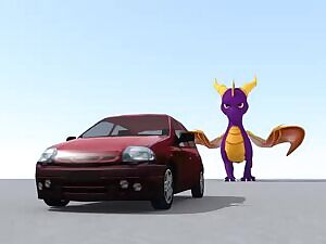 1min 20sec animation of Spyro fucking a car