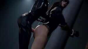 Batgirl captured by Catwoman