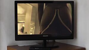 What better way to spend a lazy day at home then watching romantic home videos with your pet monkey?