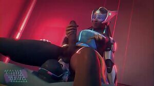D.Va can't get enough of Symmetra's balls