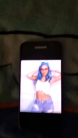 Jordyn Jones sexy with blue hair