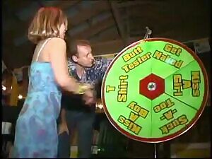Girl wants to strip at wheel game