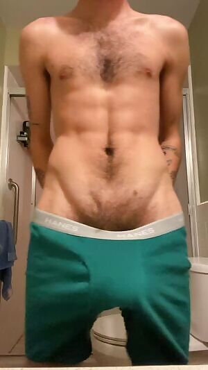 Big balls bouncing below big cock