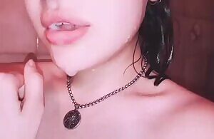 Hot Spit sucking fingers and plays POV