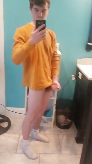 Jacking my cock with my face too!