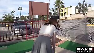 Upskirt at the mini golf course