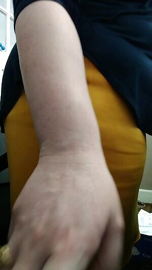 Just fixing my skirt...