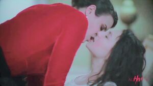 Old/Young Lesbians Kissing Lesbian Nose