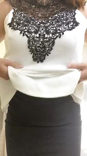 Business woman undressing