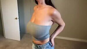 Unknown Amateur With Big Naturals Gives A Handjob - Part 1