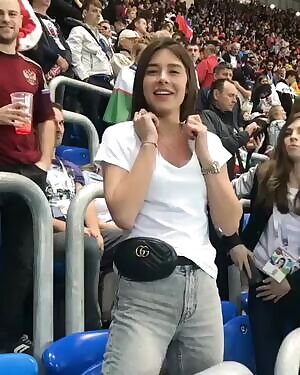 Dancing in the stadium