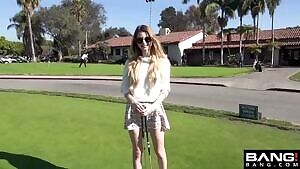 Nadya Nabakova - Driving range pussy flashing