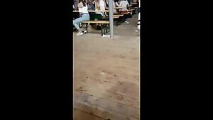 Oktoberfest in Germany - Girl jerks the guy under the table! Handjob public