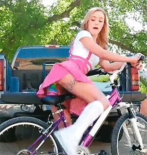 LegalTeens - Hot blonde bike riding 😉