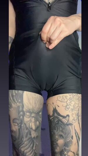 Suicide Girls Black Bodysuit Pussy Tattoo