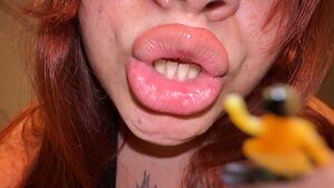 Drool/Spit Giantess Long Tongue Vore