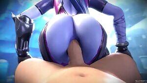 Widowmaker getting her butt fucked