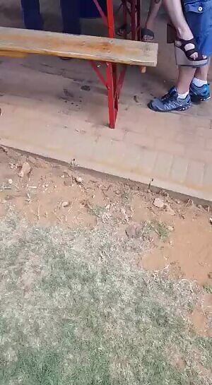 Bikers and naked blonde