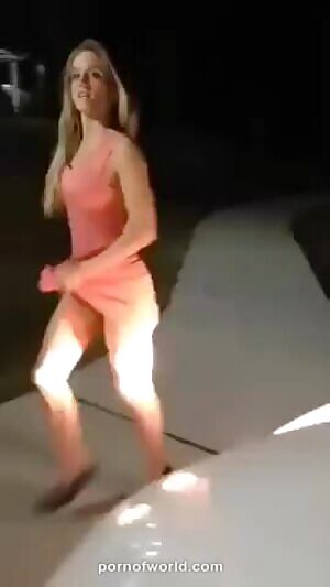 Drunk Babe Stripping on Public Street - amateur