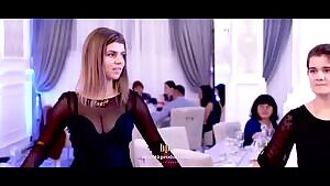 Busty babe in sheer top knows she got cameraman's attention