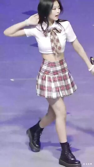 Blackpink - Jennie tits in schoolgirl outfit