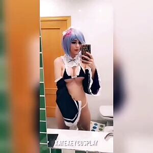 Subaru~ aren't my body cool for you? Rem erocosplay by Kate Key