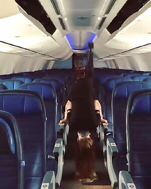 What happens when the public disembark the airplane.