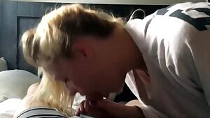 Wifey sucking off her FWB