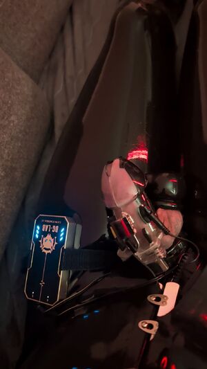 Shiny Anal Caged Chastity Femdom