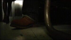 Asa Akira goes out to rub one out at a porn theater and attracts some horny perverts ' attention