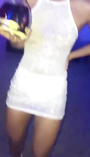 Teanna Trump parties with her tongue out